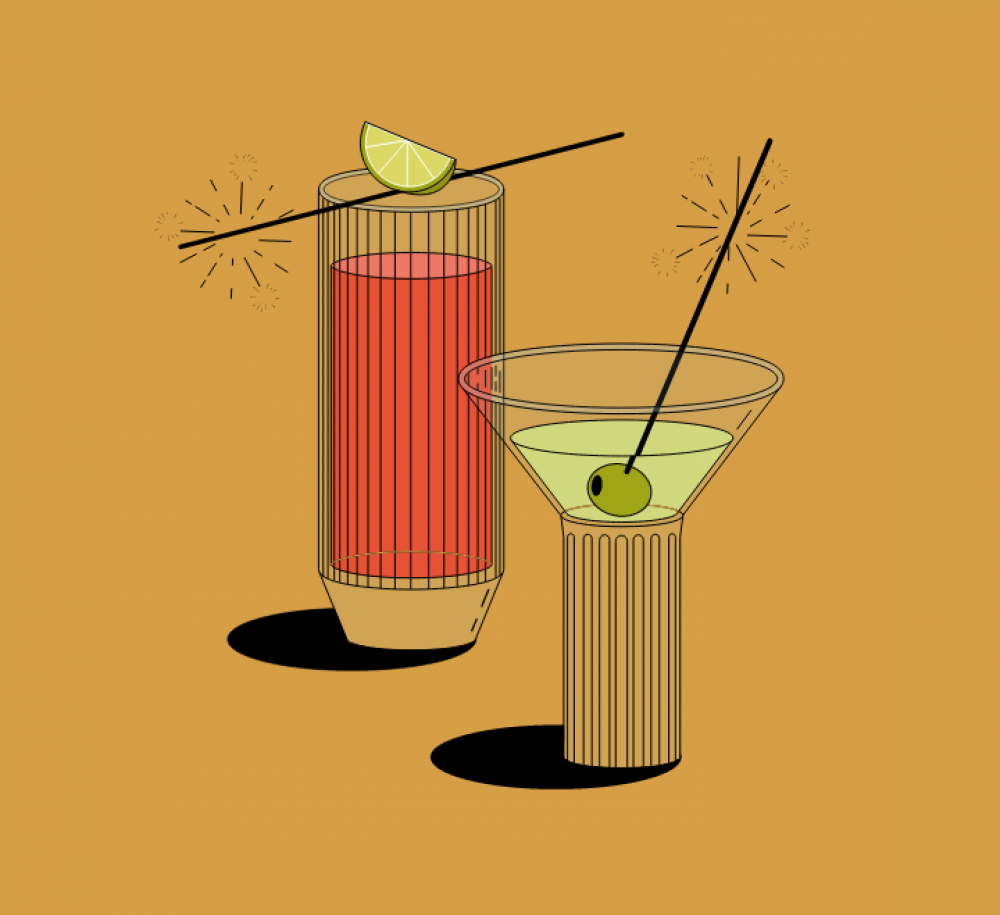 illustration cocktails