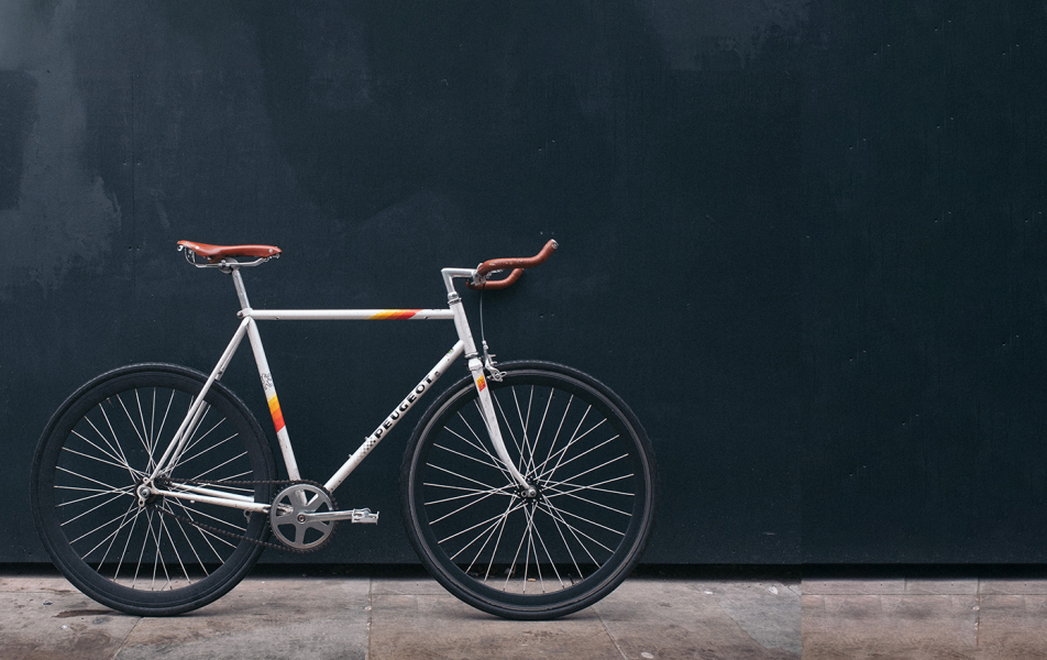 Bicycle on an exterior wall